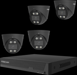 FNA 108 E T4 2T (BLACK) Network video recorders, set including 4 cameras