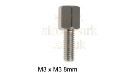 Standoff Brass M3 M/F 8mm (RS221-134) - RS