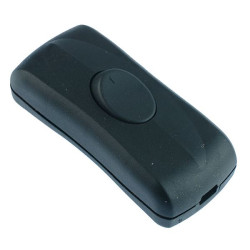 Black Inline Rocker Cord Switch 1A