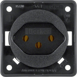 Integro Flow Gniazdo z/u /Szwajcaria/ typ 13 czarny mat 9624905