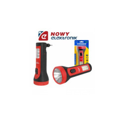 Latarka ręczna 5+6LED SMD TS1138 BLACK 230V z akumulatorem