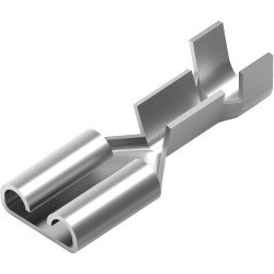 Uninsulated flat plug sleeve, 6.35 mm, 1.25 to 2.27 mm², AWG 16 to 14, 170046-2