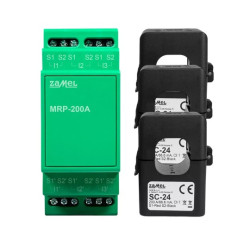 Moduł rozszerzeń przekładników do MEW-01- 3x przekładnik SC-24 200A - Zamel MRP-200A
