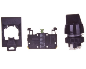 Przełącznik 2 położeniowy pokrętło 22mm czarny 1Z bez samopowrotu ST22-P.CZ-10CZ