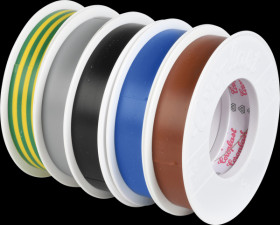 VDE electrical insulating tape, 25 m, 19 mm, pack of 5