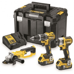 ZESTAW WIERT-WKR DCD796 + ZAKRĘT. DCF887 + SZLIFIER. DCG412 DEWALT