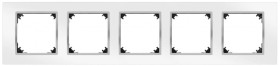 VESTRA ramka pięciokrotna IP20 biały/chrom 3875-26