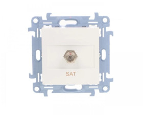 Simon 10 Gniazdo antenowe pojedyncze typu F biały CASF1.01/11