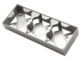 SONATA Puszka naścienna do serii potrójnej srebro mat PNP-3R/38 OSPEL