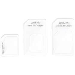LogiLink AA0047 SIM ejector tool with Nano to Standard SIM adapters