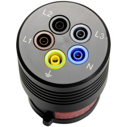 Benning 044040 TA Adapter CEE Plug 5-Pin 16A 4mm Socket for Testing