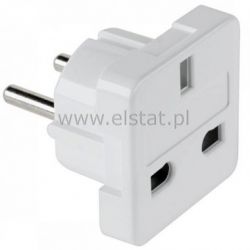 Adapter WT PL-GN uniwersalne UK / USA białe