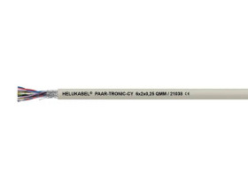 Kabel do transmisji danych Helukabel 17017-500, 8 x 2 x 0.75 mm², 500 m, szary