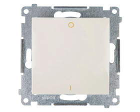 Simon 54 Łącznik dwubiegunowy, szybkozłącza, kremowy DW2.01/41