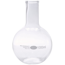 Academy Boiling Glass Flask Flat Bottom 1000ml Pack of 6