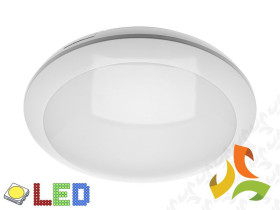 Oprawa plafoniera LED z mikrofalowym czujnikiem ruchu TOKIO 16W 1200lm 4000K IP66 2 stopnie świecenia (100%,20%) biała LD-TOK16W