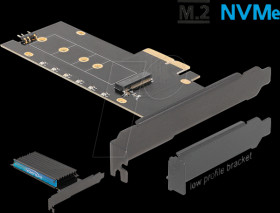 89013 PCIe x4 &gt; 1 x M.2 Key M NVMe, RGB