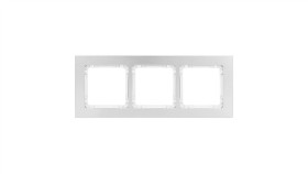 Deco Ramka Uniwersalna Potrójna - Aluminium Szczotkowane (Ramka: Srebrna...