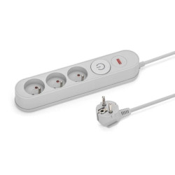 Listwa zasilająca przeciwprzepięciowa szara 3 gniazda 5m MONTIS MT137-5