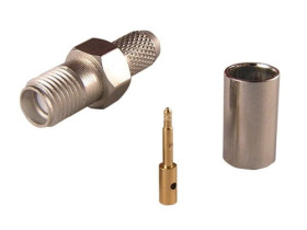 Gniazdo RSMA zaciskane na przewód koncentryczny RG174