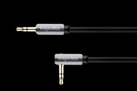 1m 3.5 Jack Stereo Male to Angled Male Cable - Kruger&Matz