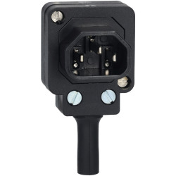 Bulgin PX0685 10A 250V 3P C14 Angled Male Connector