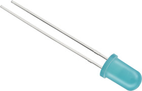 LED, THT, T-1 3/4, Ø 4.9 mm, blue, 470 nm, 0.3 to 0.5 cd, 40°, 151051BS04000