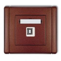 FLEXI Gniazdo pojedyncze USB-AB brązowy metalik 9FGUSB-3