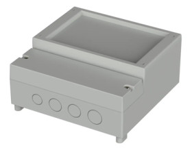 ABS/PC enclosure, (L x W x H) 166 x 161 x 72.5 mm, light gray (RAL 7035), IP65, 41161609