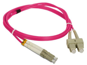 Patch cord MM OM4 LC-SC duplex 50/125 1.0m FOC-LCSC-5MMD-1-4