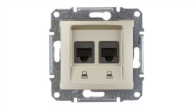 Sedna Gniazdo Komputerowe Podwójne Rj45 Kat.5E Utp Satynowe Sdn4400168