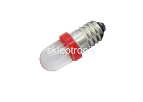 Żarówka wkręcana LED E10 12V czerwona