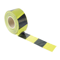 Faithfull 002570500BYTB Barrier Tape 70mm x 500m Black &amp; Yellow