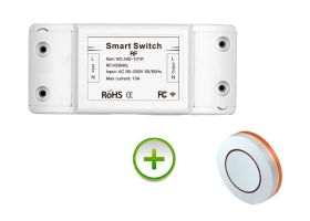 Przekaźnik 230V sterowany pilotem radiowym 433MHz + Pilot przycisk dla Sonoff/pomarańcz