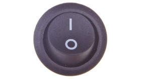 Wyłącznik Okrągły Kołyskowy R13 Czarny 07-00-02-09-0003