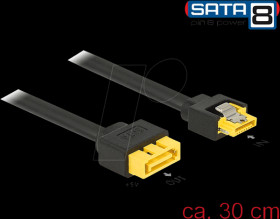 84946 SATA 6 Gb/s receptacle &gt; SATA plug with pin 8 power, 30 cm