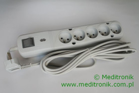 Listwa zasilająca 5 gniazd filtr wyłącznik przewód dł. 5m