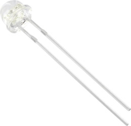 HuiYuan 5434W2C-LSB-C Dioda LED THT biały w kształcie dzwonu 5 mm 1900 mcd 100 ° 20 mA