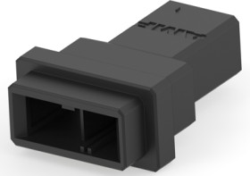Plug housing, 2 pole, pitch 5.08 mm, straight, black, 1-179552-2