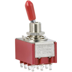 TruComponents 751509 Toggle switch Panel Mount On/On 4PDT Solder Terminal