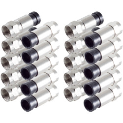 Shiverpeaks BS15-300314 F Connector: 7mm Coaxial Cable 10 pieces Compression