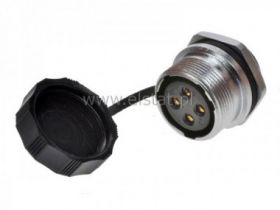 Gniazdo przemysłowe; 4 piny; panel; 2,5mm2; 25A