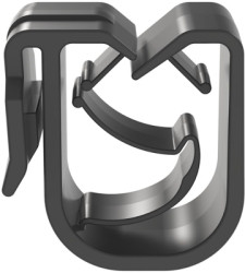 Edge clip, max. bundle Ø 9 mm, PA, black, (L x W x H) 18.3 x 14 x 18 mm, HCME06A12-M130