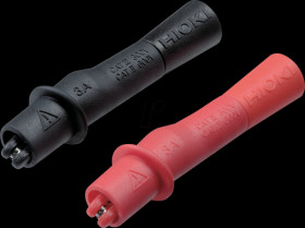 L4934 Crocodile clips, red/black, for HIOKI