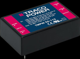 AC/DC converter, 90-305 VAC/100-430 VDC, 50 W, 1 output, 15 VDC, TMPW 50-115