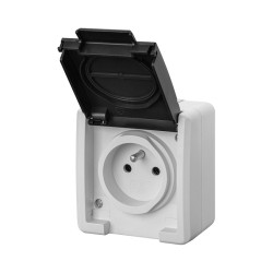 Gniazdo pojedyncze z/u IP55 n/t 5041-10 szare Aquant 2K Elektro-Plast Nasielsk