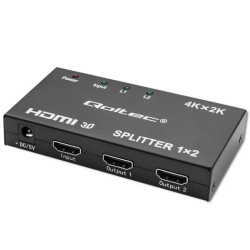 Qoltec Aktywny rozdzielacz Splitter 2 x HDMI 4K x 2K 3.4Gb/s High stability