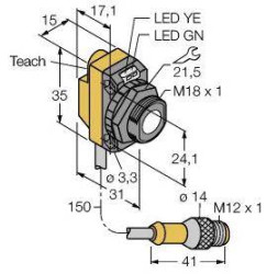 Przycisk refleksyjny, ultradźwękowy Turck 3073170 1 szt.