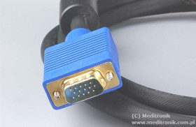 Kabel SVGA DSUB 15pin wtyk na gniazdo długość 20 metrów