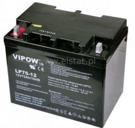 CP 12750 akumulator żelowy VIPOW 12V 75Ah